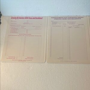 Vintage Y2K Mary Kay Organizational Planning Sheets Folders Pamela Waldrop Shaw